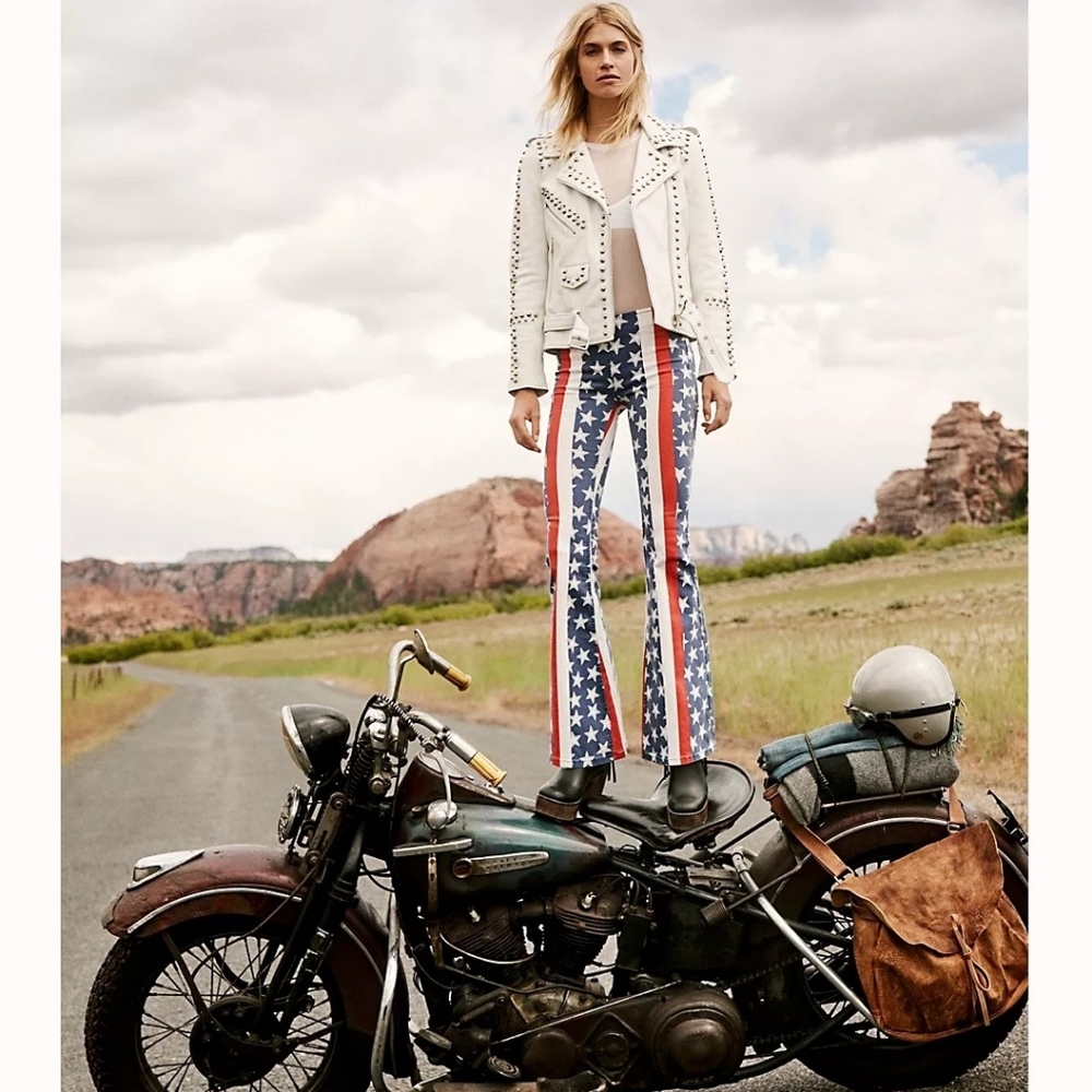 Free People Penny Pull On Stars & Stripes 27 NWT